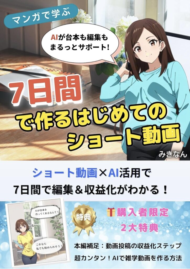 7日間でショート動画を学べるAI活用書籍の表紙